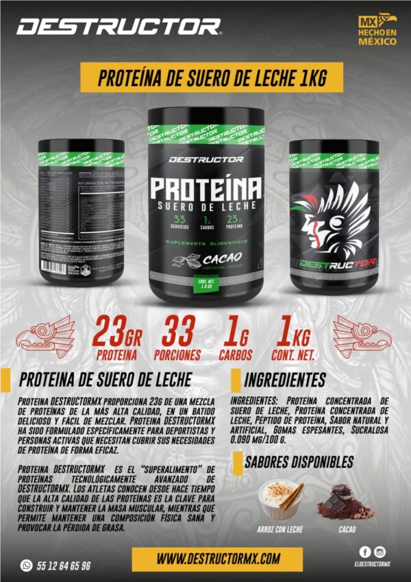 DESTRUCTOR PROTEÍNA DE SUERO DE LECHE