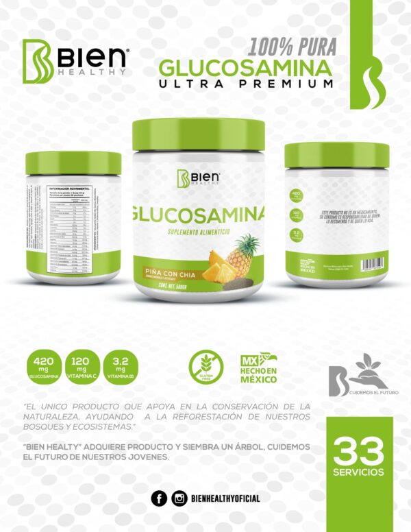GLUCOSAMINA + VITAMINAS | BIEN HEALTHY